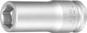 Udarowa koncowka wymiennaklucza nasadowego, dluga,z magnesem ze sprezyna 3/810mm ASW