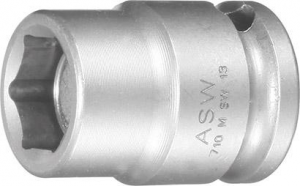 Udarowa koncowka wymiennaklucza nasadowego, z magnesem 3/8 13mm ASW