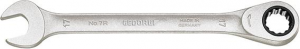 Klucz płasko-oczkowy z grzechotką, 21mm, GEDORE