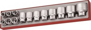 14-elementowy zestaw nasadek z chwytem kwadratowym 3/4. Teng Tools TTX3414