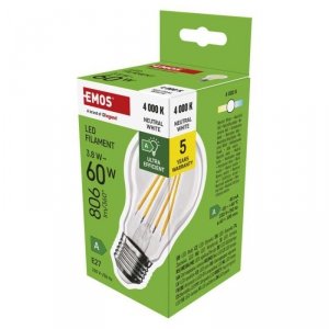 Żarówka LED Filament A60 A CLASS/ E27 / 3,8 W (60 W) / 806 lm / neutralna biel