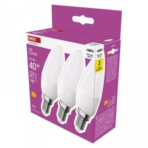 Żarówka LED Classic świeczka  / E14 / 4,2 W (40 W) / 470 lm / neutralna biel