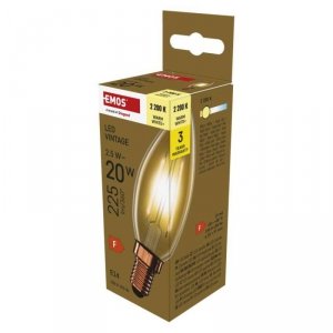 Żarówka LED Vintage świeczka  / E14 / 2,5 W (20 W) / 225 lm / 225 lm / Ciepła biel
