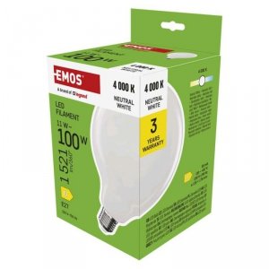 Żarówka LED Filament G125 / E27 / 11 W (100 W) / 1521 lm / neutralna biel