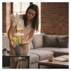 Lampa LED GROW do uprawy roślin 8 W, timer, ściemnialna, biała