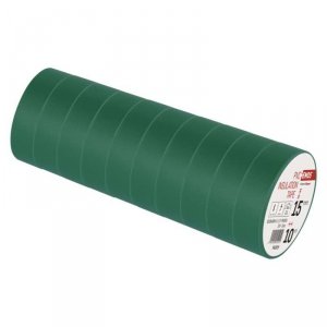 Taśma izolacyjna PVC 15mm / 10m zielona