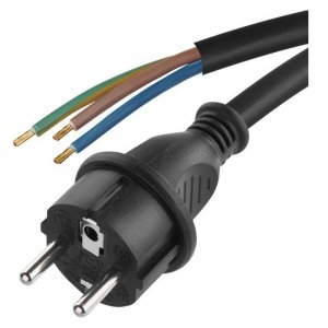 Przewód przyłączeniowy guma 3×1,0mm, 3m czarny