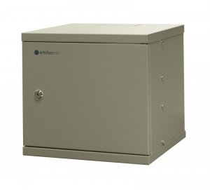 Szafa wisząca niedzielona 10'' 6U, drzwi blacha, 315×310x330mm (szer./gł./wys.) (w zestawie: półka stała oraz komplet 