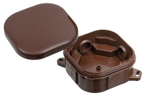 Puszka instalacyjna hermetyczna brązowa bezhalogenowa 92x92 klik A.0018BR Pawbol
