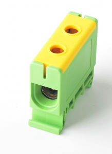 Listwa zaciskowa w korpusie LZS, Al/Cu, Cu:1x2,5-35mm2, Al:1x6-35mm2, 135A, 800V, żółto-zielona, E.4146, Pawbol