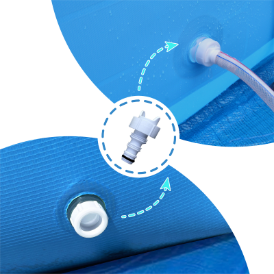 Basen stelażowy AVENLI okrągły 366x76 zestaw