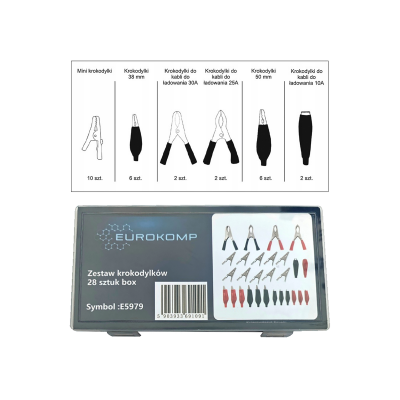 Zestaw krokodylków 28 sztuk box