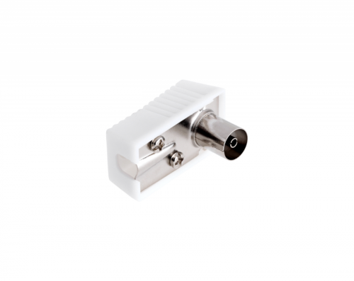 Gniazdo antenowe TV na kabel kątowe duże