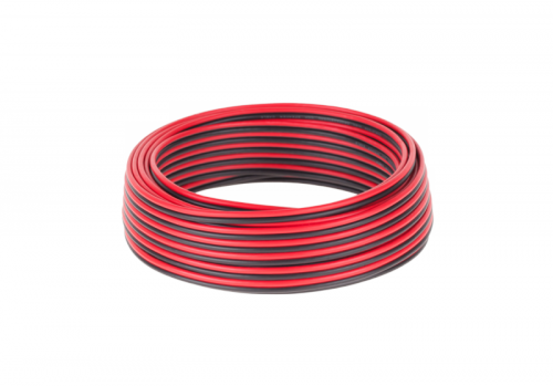 Kabel głośnikowy CCA 0.75mm  czarno-czerwony 10M