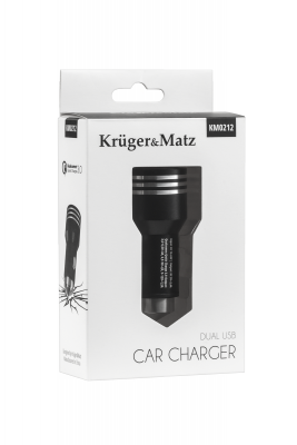 Ładowarka samochodowa Kruger&amp;Matz 2xUSB 4800mA z funkcją Quick Charge 3.0