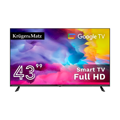 Telewizor Kruger&amp;Matz 43&quot; FHD Google TV 5.0  DVB-T2/T/C  H.265 HEVC