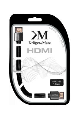 Kabel HDMI - HDMI wtyk-wtyk (A-A) 1.8m Kruger&amp;Matz 4K
