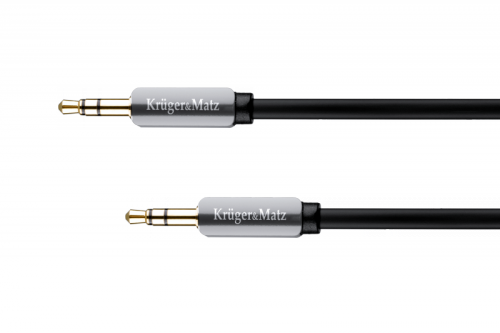 Kabel stereo jack 3.5  wtyk - wtyk  1.5m Kruger&amp;Matz  kabel sprężynka