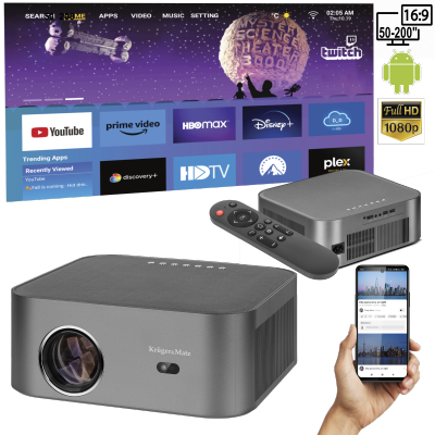 Projektor LED FullHD Android Kruger&amp;Matz V-LED100