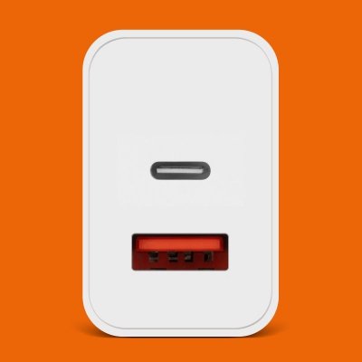 Ładowarka sieciowa Kruger&amp;Matz GaN dual USB z funkcją Power Delivery i Quick Charge
