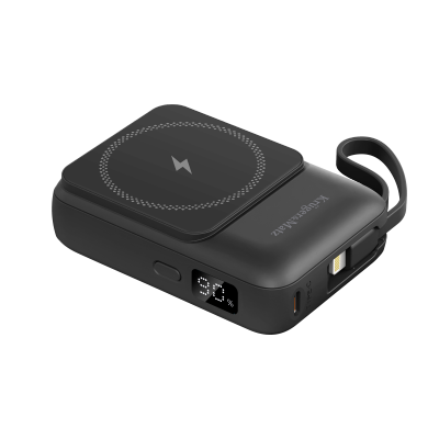 POWERBANK indukcyjny Kruger&amp;Matz 10000 mAh Mag Safe z kablem czarny