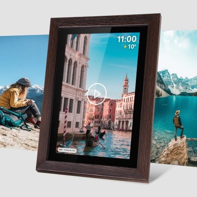 Cyfrowa ramka Kruger&amp;Matz na zdjęcia FRAMEO Wi-Fi 15&quot; drewniana ramka