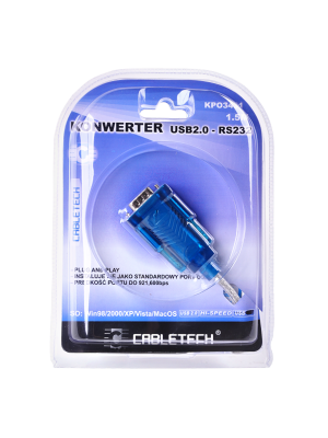 Kabel konwerter USB 2.0 - RS232 (DB9M)