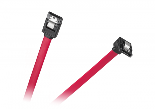 Kabel SATA  wtyk prosty - wtyk kątowy 0.5m
