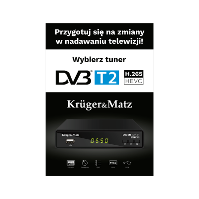 Plakat Kruger&amp;Matz Tuner DVB-T2