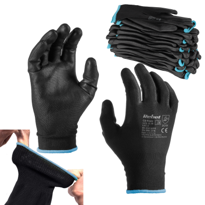 Rękawice robocze poliuretanowe CS-P002  r.9 L (12kpl.)