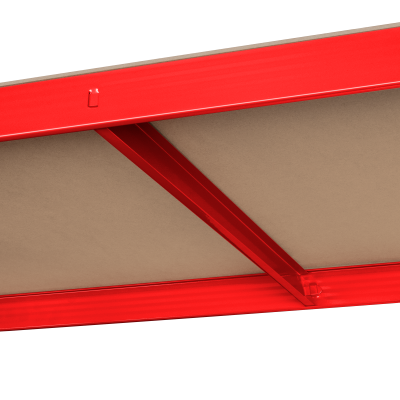 Regał metalowy magazynowy 180x90x40 czerwony Rebel RB-1251R