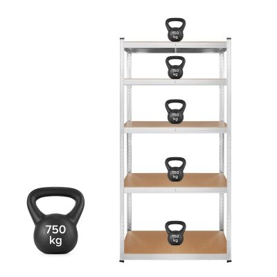 Regał metalowy magazynowy 180x90x40 czerwony Rebel RB-1251R