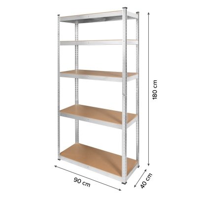 Regał metalowy magazynowy 180x90x40 biały Rebel RB-1251W