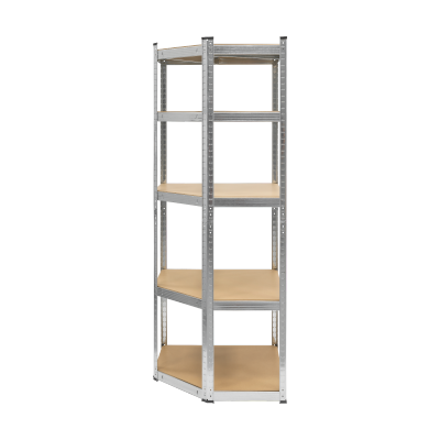 Regał metalowy magazynowy narożny 180x40x70 srebrny Rebel