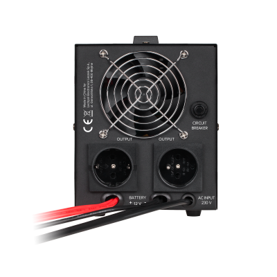 Zasilacz Awaryjny Rebel POWER-500 - przetwornica z czystym przebiegiem sinusoidalnym i funkcją ładowania  12V 230V 500VA/300W