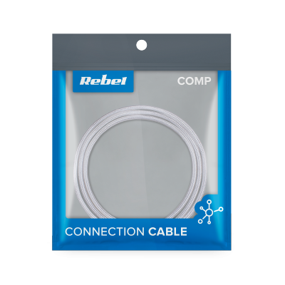 Kabel USB - USB micro REBEL 100 cm biały