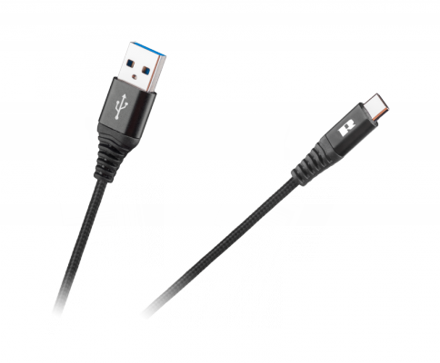 Kabel USB - USB typu C REBEL 50 cm czarny