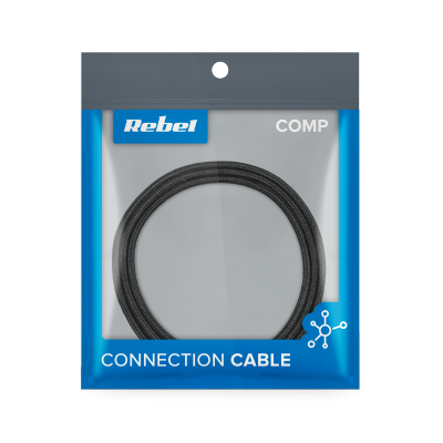 Kabel USB - USB typu C REBEL 50 cm czarny