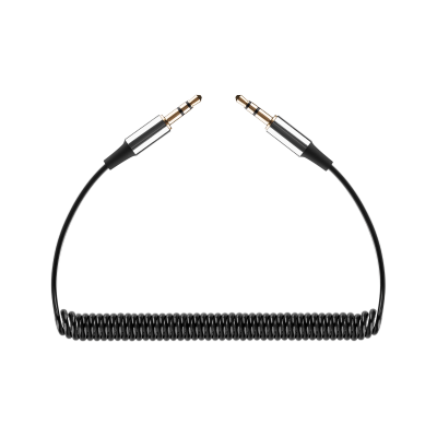 Kabel audio Jack 3.5 wtyk - wtyk REBEL spirala 100 cm