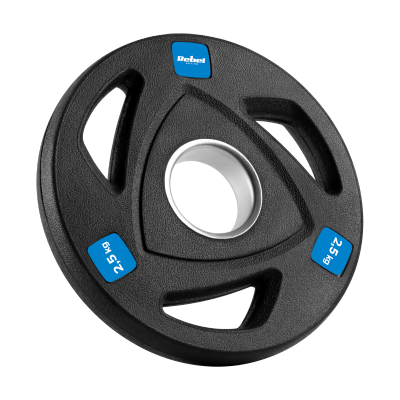 Obciążenie żeliwne olimpijskie gumowane zestaw 4x2.5kg, otwór 51mm , REBEL ACTIVE