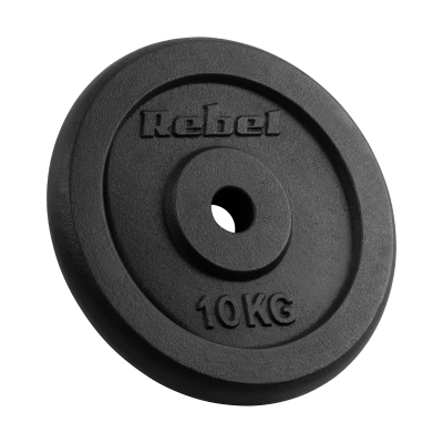 Obciążenie żeliwne zestaw 2x10kg, otwór 31mm, talerz klasyczny, REBEL ACTIVE
