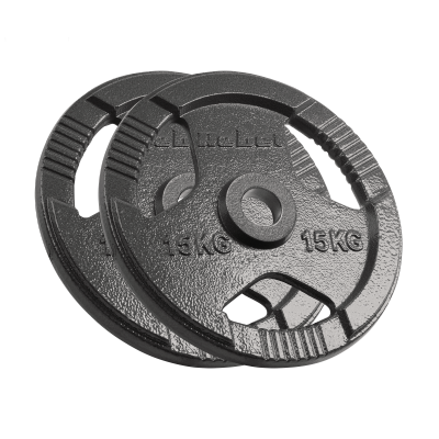 Obciążenie żeliwne olimpijskie zestaw 2x15kg, otwór 51mm, talerz z uchwytami, REBEL ACTIVE