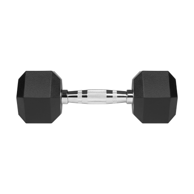 Hantle żeliwne gumowane HEX 2x5 kg REBEL ACTIVE