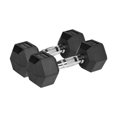 Hantle żeliwne gumowane HEX 2x7 kg REBEL ACTIVE