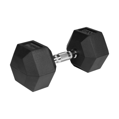 Hantel żeliwny gumowany HEX 20 kg REBEL ACTIVE
