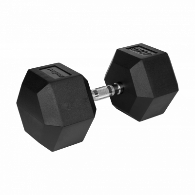Hantel żeliwny gumowany HEX 40 kg REBEL ACTIVE