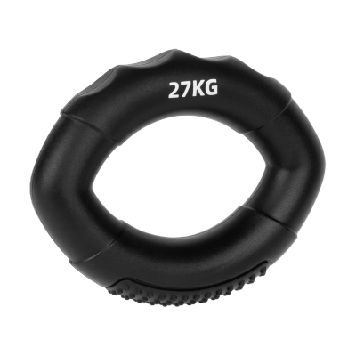 Silikonowy ściskacz do rąk do rehabilitacji rąk, 0 - 27 kg , czarny , REBEL ACTIVE
