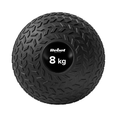 Mała piłka lekarska do ćwiczeń rehabilitacyjna Slam Ball 23cm 8kg, REBEL ACTIVE