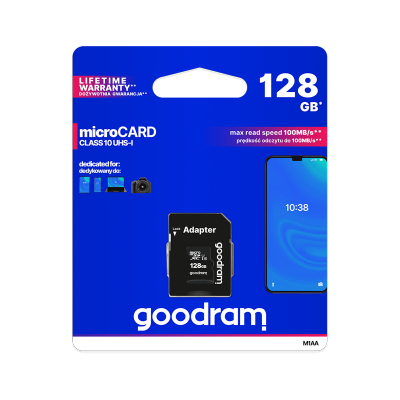 Karta pamięci microSD 128GB UHS-I Goodram z adapterem