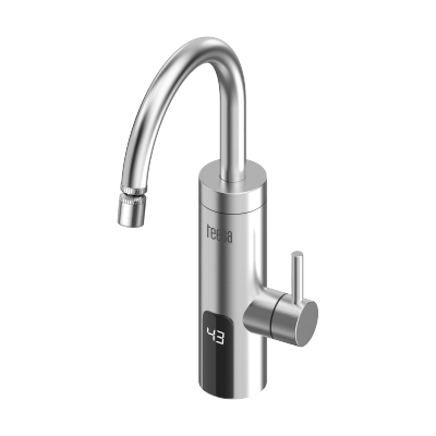 Przepływowy podgrzewacz wody - bateria kuchenna metalowa